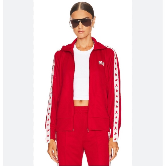 Golden Goose Denise Track Jacket in Tango Red & White - Picture 1 of 1